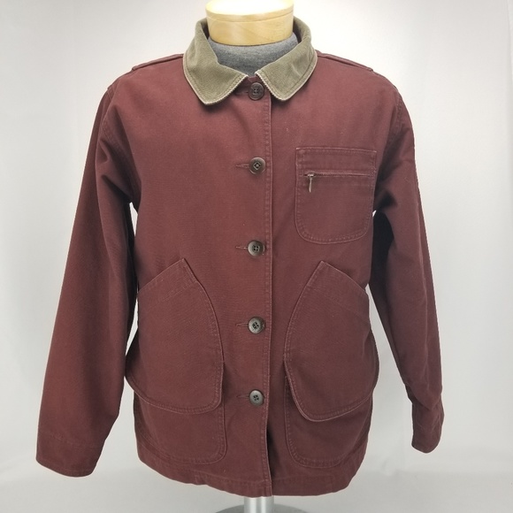 L.L. Bean Jackets & Blazers - LL Bean Womens Barn Coat Size Petite Medium Canvas